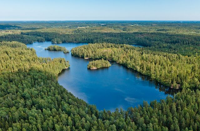 Fiskträsk from the air, July