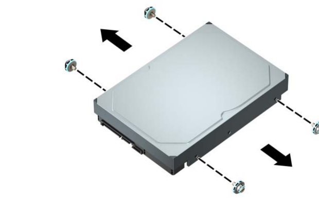 HP: removing the 4 screws