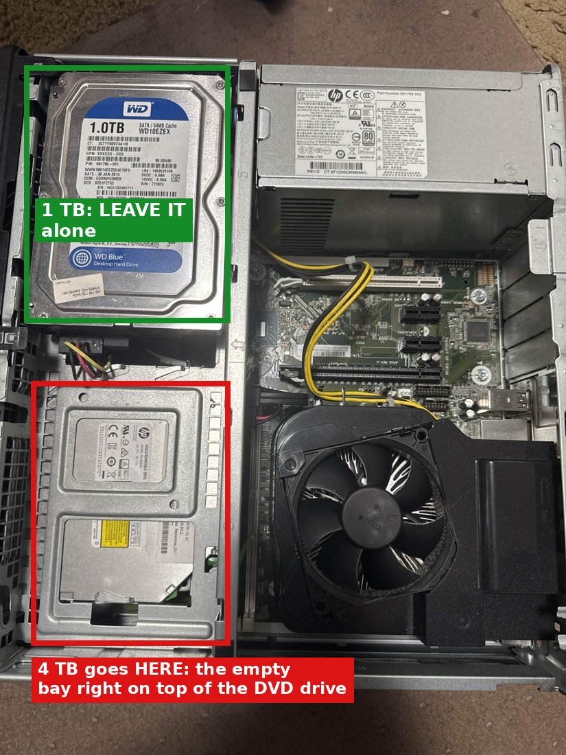 Moyo: 1 TB stays, 4 TB goes on top of DVD