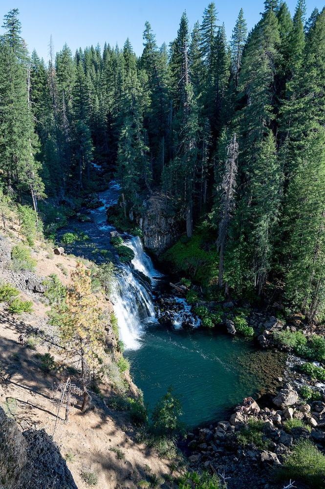 Middle McCloud Falls: From the overlook above